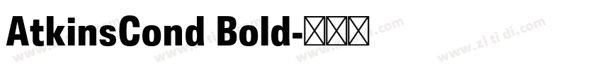 AtkinsCond Bold字体转换 AtkinsCond Bold字体转换